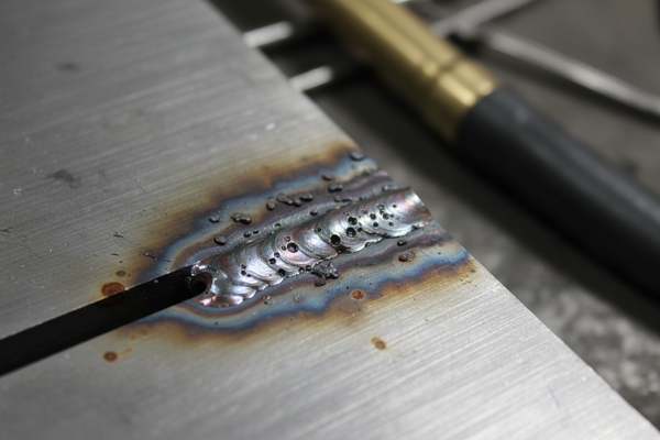 TIG welding tungsten contamination burn through weld pool